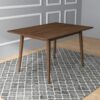 Mary - Modern Style Solid Wood Rectangular Dining Kitchen Table - Brown - Image 8