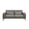 Onyx - Leather Loveseat - Gray - Image 2