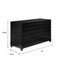 Modern 6 Drawer Solid Wood Dresser With Channel Pulls - Black - Image 5