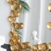 Full Length Mirror With en Leaf Accents, Floor Miiror For Living Room Bedroom - Gold - Image 7