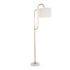 Leslie - Glam / Art Deco Floor Lamp - Gold / White - Image 2