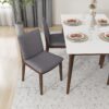 Laura - Mid-Century Modern Solid Wood Dining Chair (Set of 2) - Gray - Image 6