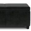 Avalon - Extra Large Storage Ottoman Bench - Midnight Black - Image 5