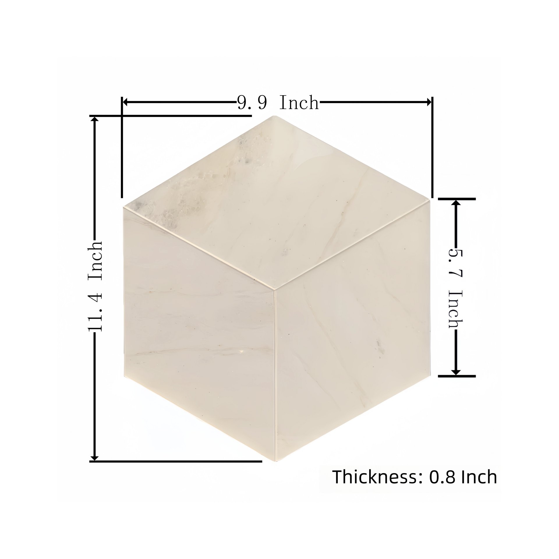 Hexagon Snow Mountain Polished Marble Tile For Wall And Floor Stone (Set of 12) - White / Natural - Image 3