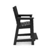 Modern Counter Chair Sleek HDPE Poly Lumber For Dining, Patio, And Garden Comfort - Black - Image 3