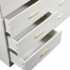 Modern 8 Drawer Dresser Ample Storage Wide Chest - White - Image 4
