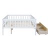 Full Size Daybed Bed With Two Drawers - White - Image 7