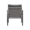 Modern Aluminum Lounge Chair With Rope Accents And Cushions For Indoor And Outdoor Spaces - Gray - Image 10