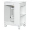 Classic Retro 24" Bathroom Vanity With Sink, Door Shelf, Side Open Storage Frame, Soft Closing Door - White - Image 18