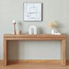 Rustic Manufactured Wood Console Table With Beaded Accent - Antique Natural / Natural Wood / Natural Wood Wash - Image 2