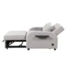 3 In 1 Pull Out Sofa Sleeper With Wing Table And USB Charge - Gray - Image 12