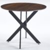 Round Dining Table, Office Table, Coffee Table, Cross Leg - Brown - Image 3