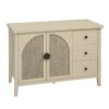 Rattan 2 Door 3 Drawer Cabinet, Suitable For Bedroom - Natural - Image 7