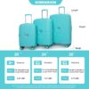 Expandable Hardshell Suitcase Double Spinner Wheels Pp Luggage Sets Lightweight Durable Suitcase & Tsa Lock, 3 Piece Set (20/24/28) - Lake Blue - Image 3