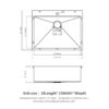 Drop In Topmount Kitchen Sink 28" X 22", 16 Gauge Stainless Steel - Gunmetal Black - Image 6