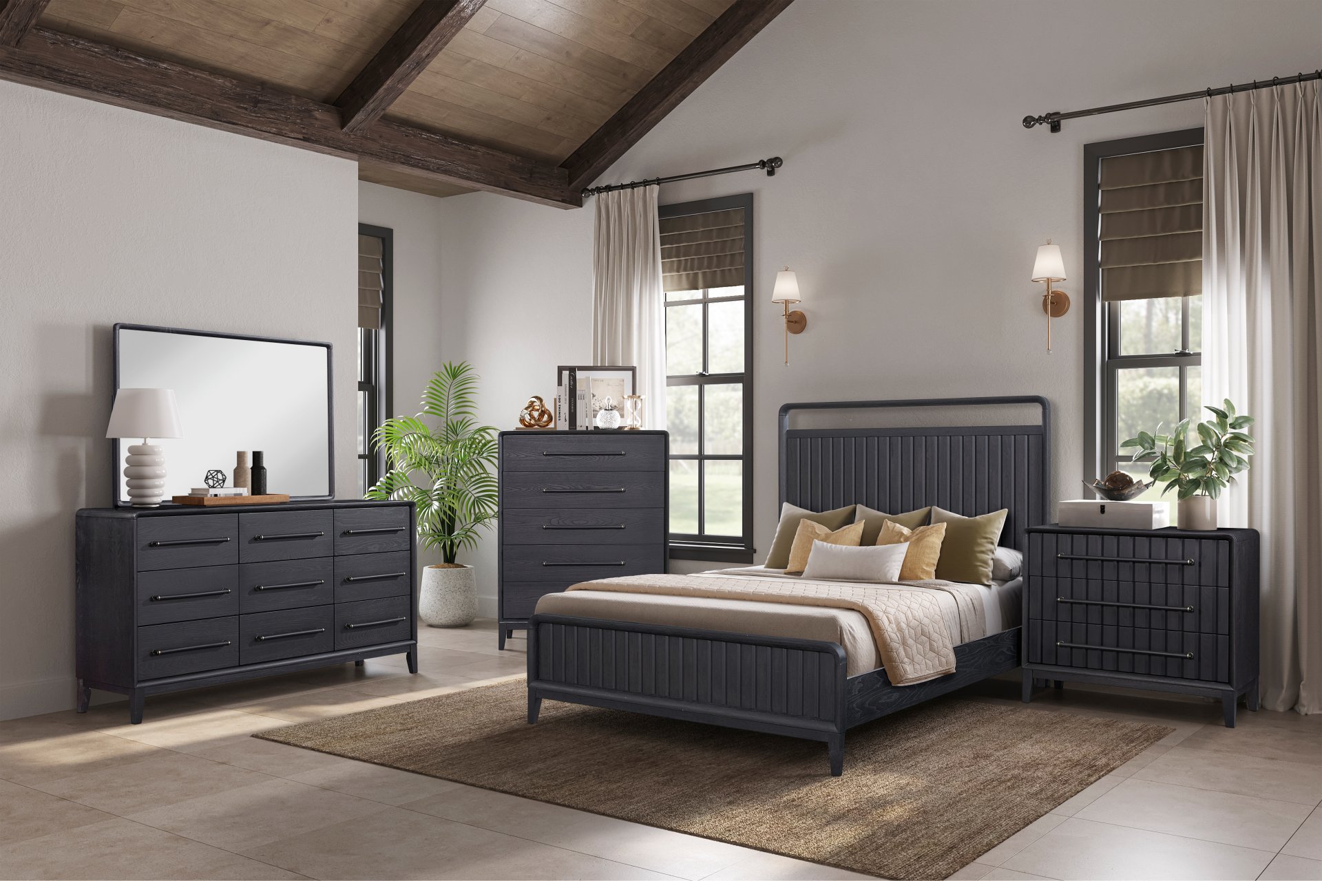 King Open Panel Bed - Black - Image 2