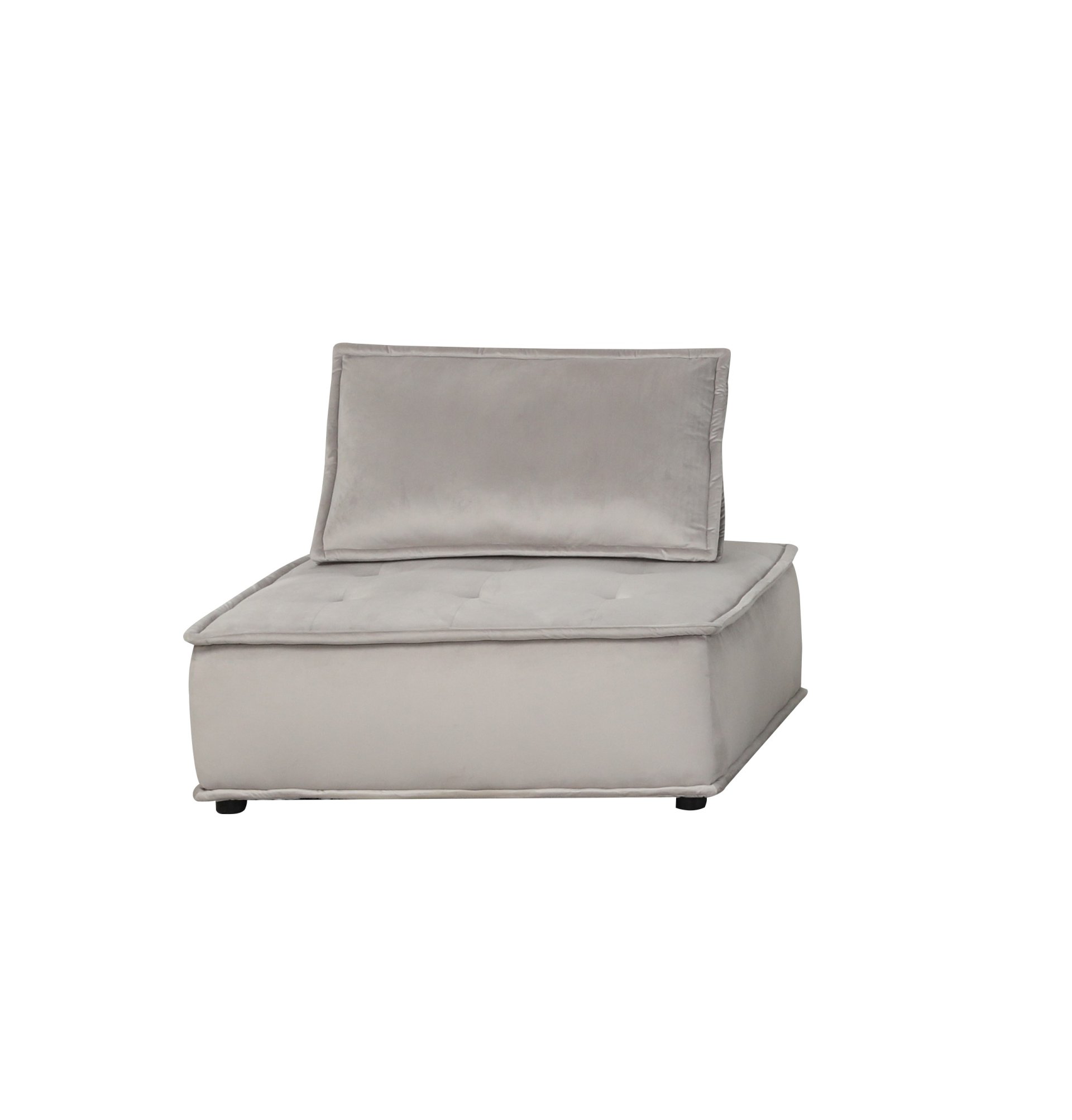 Anna - Armless Lounge Chair - Light Gray - Image 3