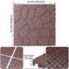New Stone Texture Patio Deck Tiles, Diy Module Interlocking Decking Tiles Floor Tile, Easy And Quick Installation Court Tiles For Porch Poolside Balcony Backyard 44 Pieces - Red Brown - Image 3