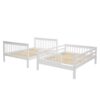 Full Over Full Stairway Bunk Bed With Storage And Guard Rail For Bedroom - White - Image 4