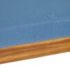 Outdoor Club Chair, Acacia Wood Patio Chair With Fabric Cushion For Backyard, Poolside, Garden Or Porch - Pecan / Blue - Image 11