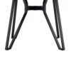 Mid Century Modern Round Dining Table With Metal Legs And Shelf - Brown - Image 8