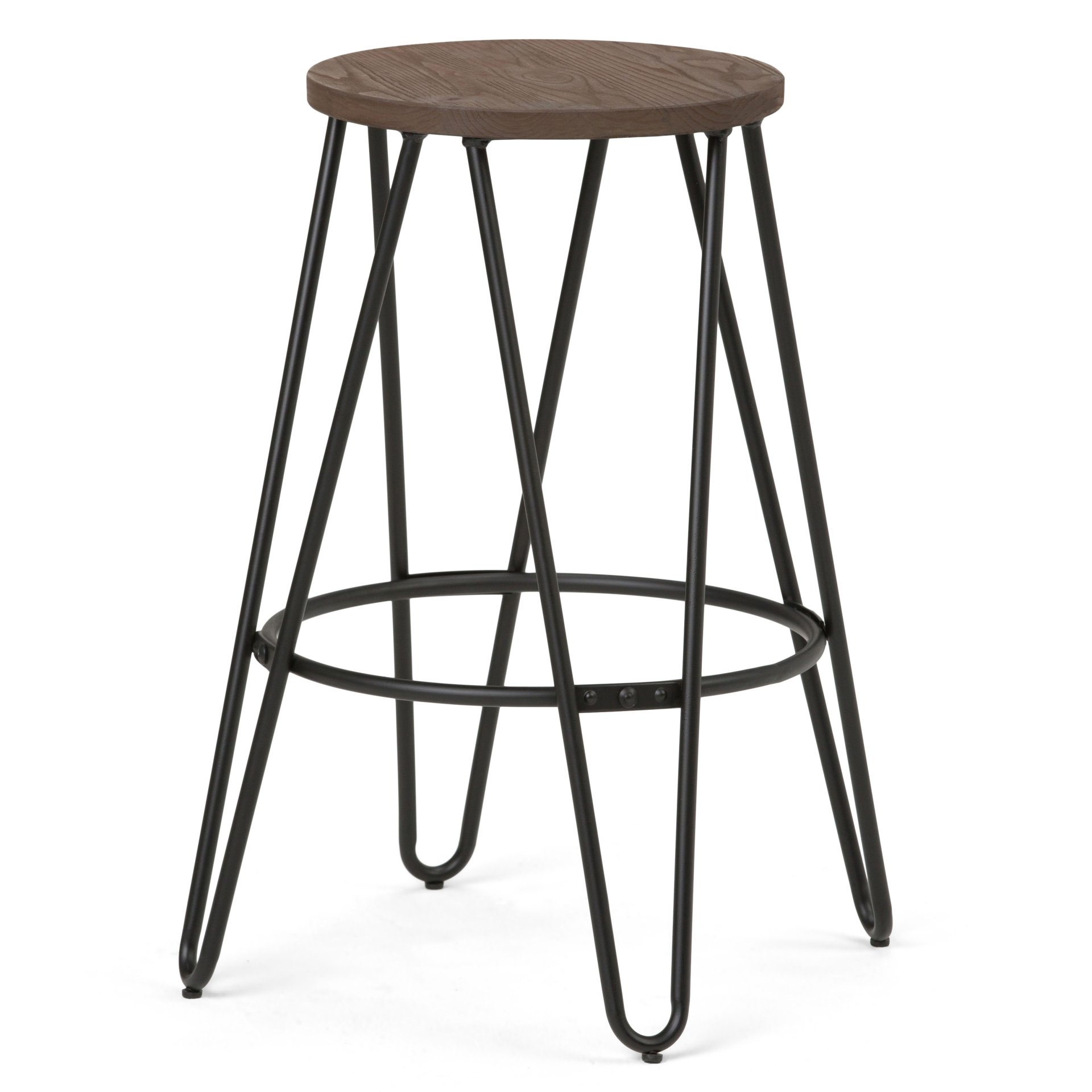 Simeon - Counter Height Stool With Wood Seat (Set of 2) - Cocoa Brown / Black - Image 7