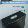 1.1 / 1.60 Gpf Dual Flush 1 Piece Toilet, Water Saving Elongated Comfort Height Floor Mounted, Soft Close Seat, 1000 Gram Map Flushing Score Toilet - Matte Black - Image 7
