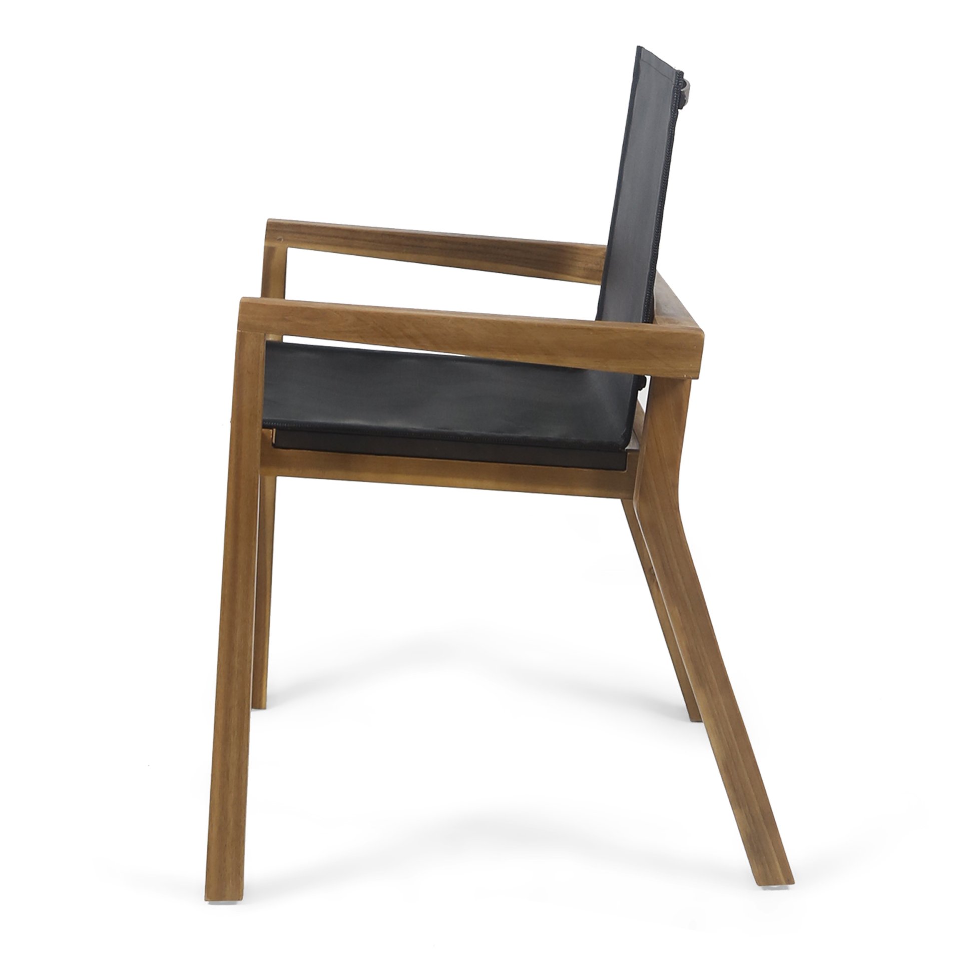 Dining Chair With Frame And Mesh Seating (Set of 2) - Teak - Image 9