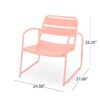 Modern Conrad Chair Set With Metal Frame - Coral - Image 3