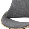 Malden - Bentwood Dining Chair With Wood Back - Gray / Light Brown - Image 4