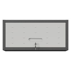 Heavy Duty Metal Wall Mounted Tool Storage Cabinet Steel Metal Garage Storage Cabinet - Black / Gray
