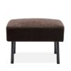 Modern L Shaped 3 Seater Polyester Fabric Sofa With Ottoman, Upholstered Couch For Small Spaces - Brown - Image 7