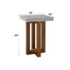 Keven - Faux Concrete Top End Table - Walnut - Image 5