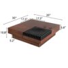 Italian Retro Inspired Acacia Wood Storage Coffee Table - Brown / Black - Image 3