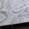 Panos - Console Cabinet - White Marcle / Chrome - Image 4