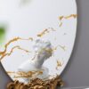 Decorative Oval Wall Mirror, Accent Mirror For Living Room, Entryway, Bedroom - Gold - Image 3