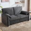 Minimalist 800Lbs Down Filled Sofa, Multiple Colors, Chenille - Gray - Image 5