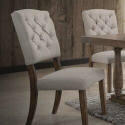 Bernard - Weathered Side Chair (Set of 2) - Beige / Oak