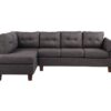 Dalia - Linen Modern Sectional Sofa With Left Facing Chaise - Dark Gray - Image 2