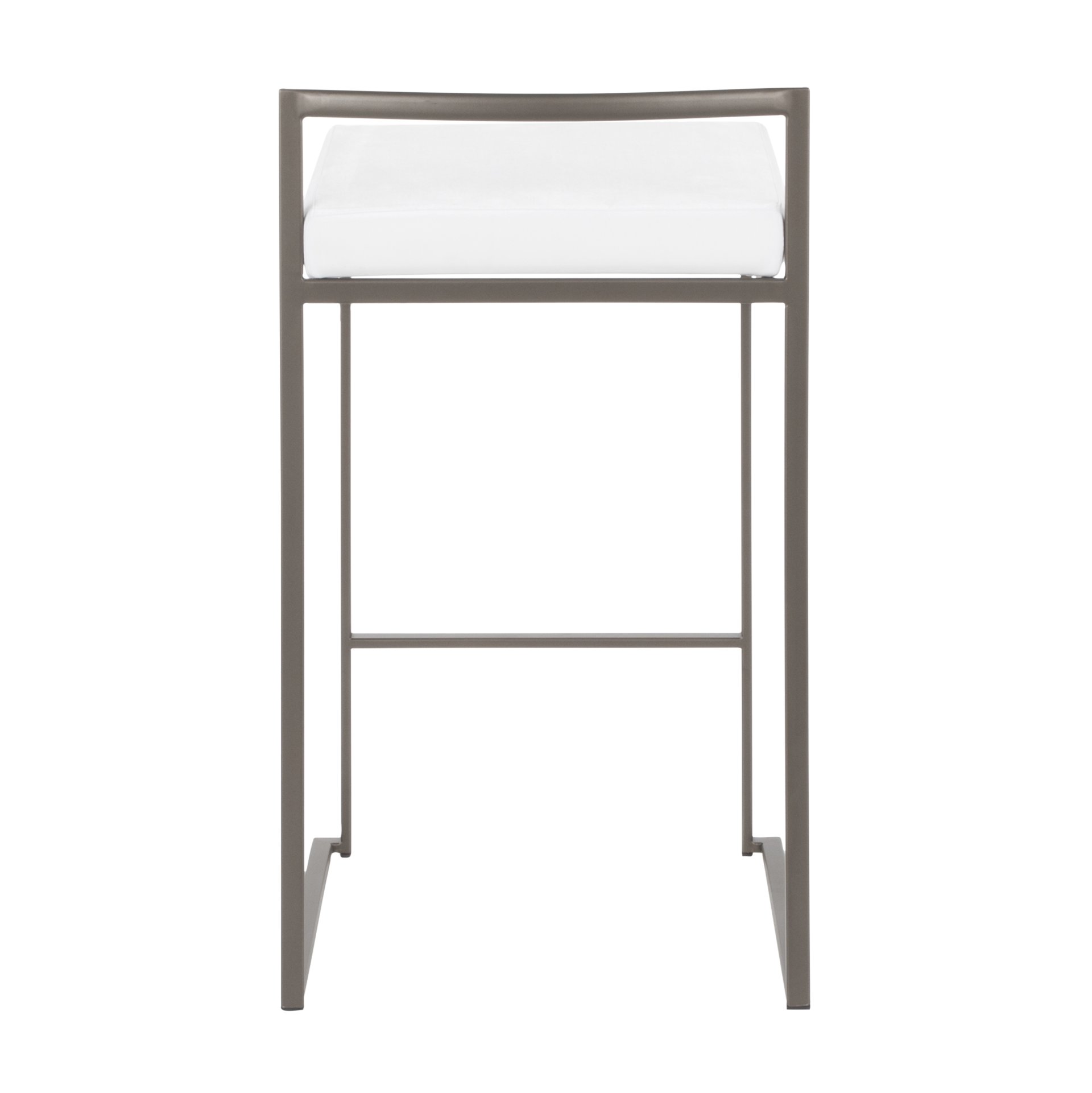 Fuji - Industrial Stackable Counter Stool (Set of 2) - White - Image 5