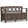 Amherst - Entryway Storage Bench - Farmhouse Brown - Image 10