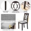 3 Piece Kitchen Dining Set With Drop Leaf Dining Table And 2 Dining Upholstered Chairs, Dining Room Set For Small Places - Espresso - Image 6