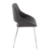 Fabrico - Mid-Century Modern Dining Chair (Set of 2) - Chrome / Charcoal - Image 3