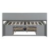 Full Size Daybed With 2 Bedside Cabinets, Upper Shelves And 4 Drawers - Gray - Image 3