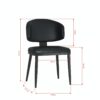 Modern Design Dining Chairs (Set of 2) - Black - Image 3