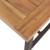 Outdoor Dining Table With Slat Wooden Panel And Turnbuckle Accents - Teak - Image 9