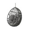 Kylie - Boho Style Hanging Basket Chair Rattan With Water Resistant Cushions - Gray - Image 5