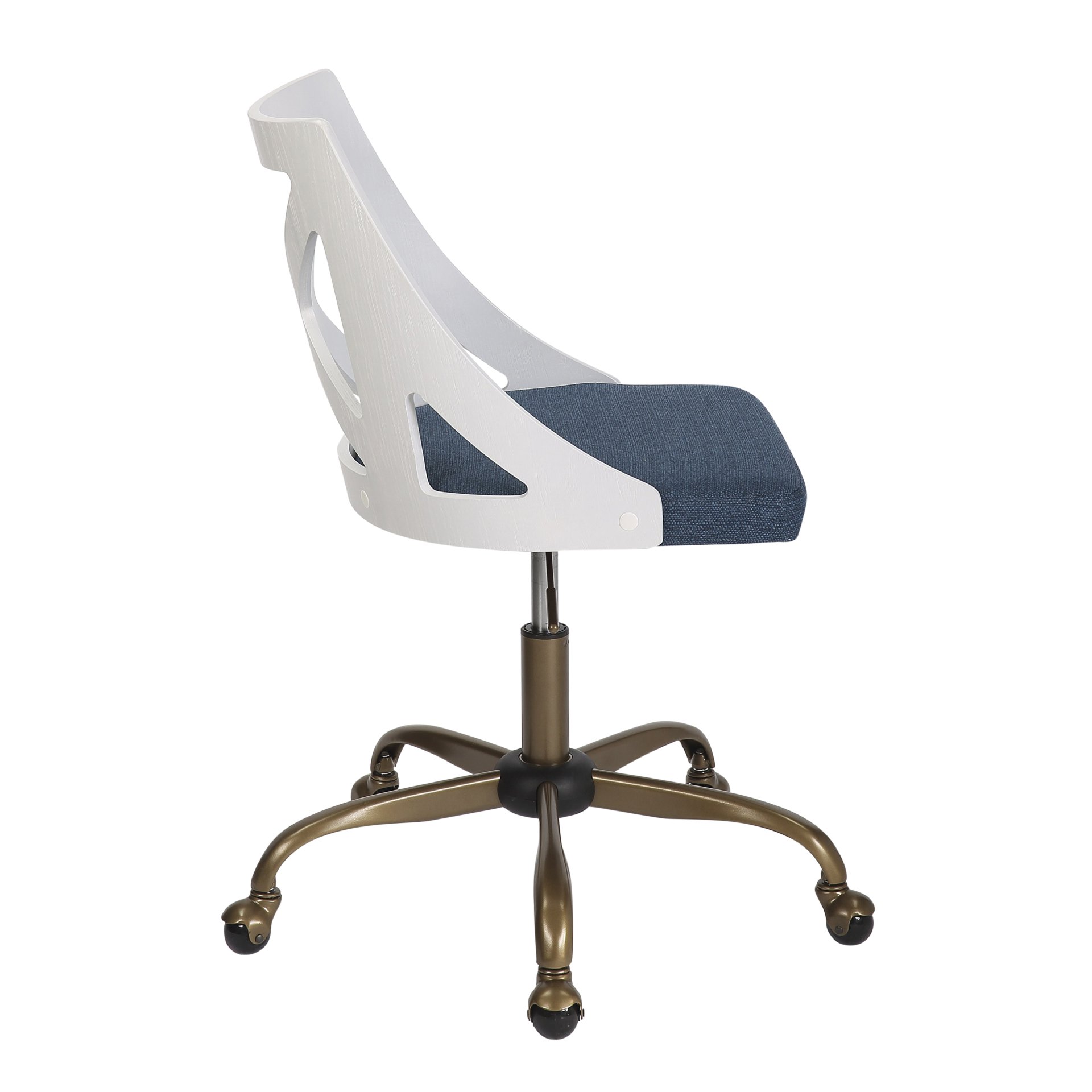 Charlotte - Farmhouse Task Chair - Antique Copper / White / Blue - Image 2