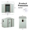 Ry-Sdyx56-Ww Outdoor Metal Storage Shed With Window - White - Image 9
