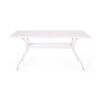 Celestine - Outdoor Cast Aluminum Dining Table With Floral Lattice Design And Umbrella Holder - White - Image 5